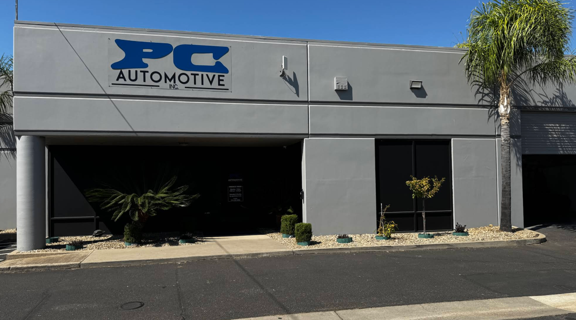 PC Automotive shop exterior in Rancho Cordova